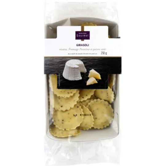 Raviolis pecorino et poivre noir