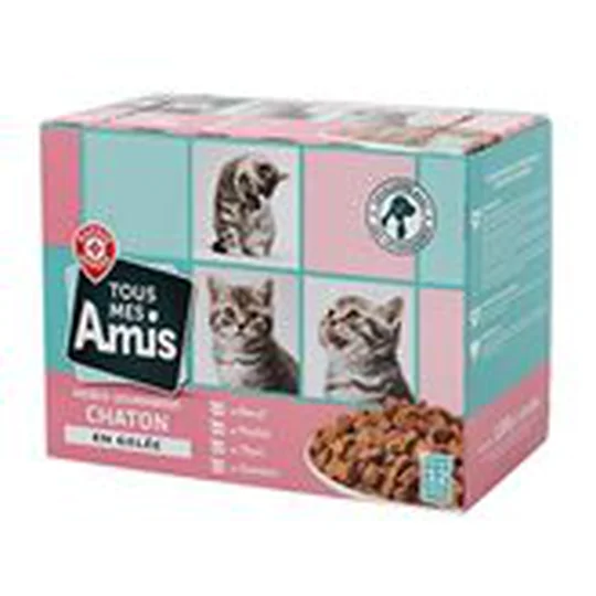 Sachet repas chaton boeuf Poulet, thon saumon