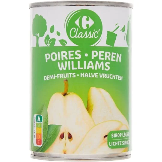 Fruits au sirop poires Williams