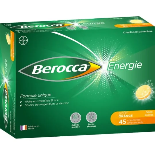 Complément Alimentaire Vitalité Énergie Goût Orange Sans Sucres Effervessant