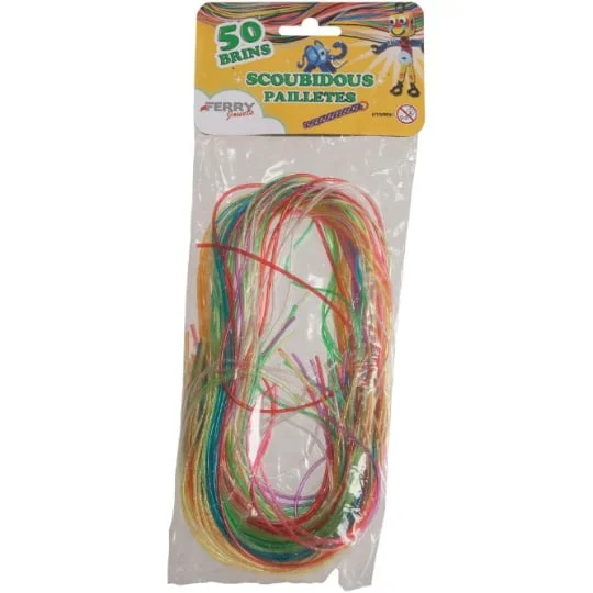 Jouet scoubidou 50 brins pailletes - 303510