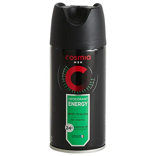 Déodorant spray homme 24h énergy anti-traces