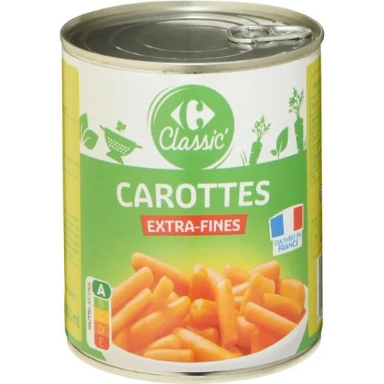 Carottes extra fines
