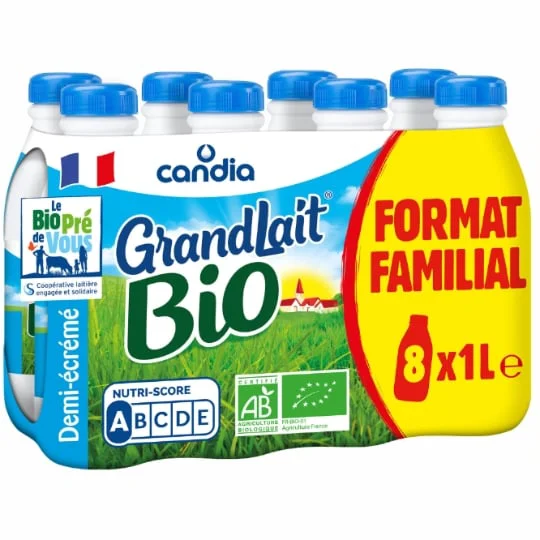Lait Grandlait Bio Demi-écrémé