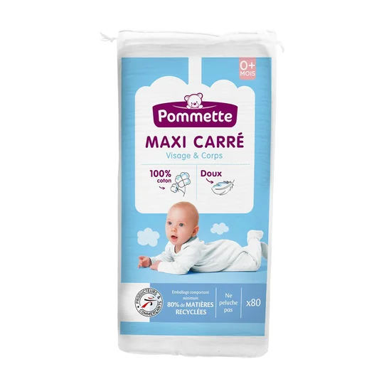 Maxi carrés, visage & corps