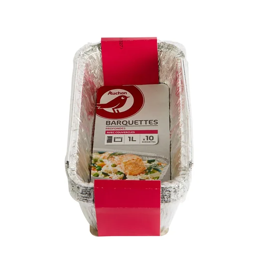 Barquettes profondes 1 litre avec couvercles