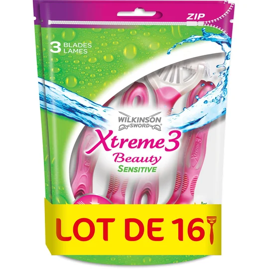Rasoirs jetables Xtreme3 Beauty Sensitive - x16