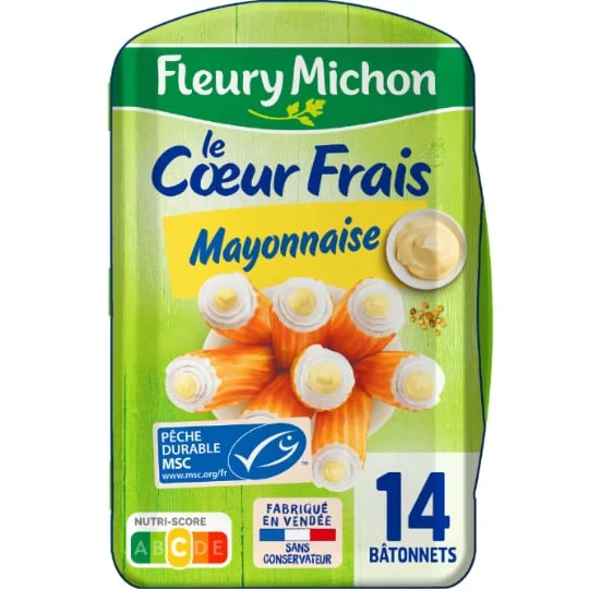 Bâtonnets de surimi MSC coeur frais mayonnaise