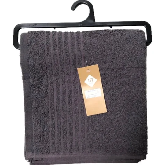 Serviette de bain gris foncé 100% coton 70x140 cm