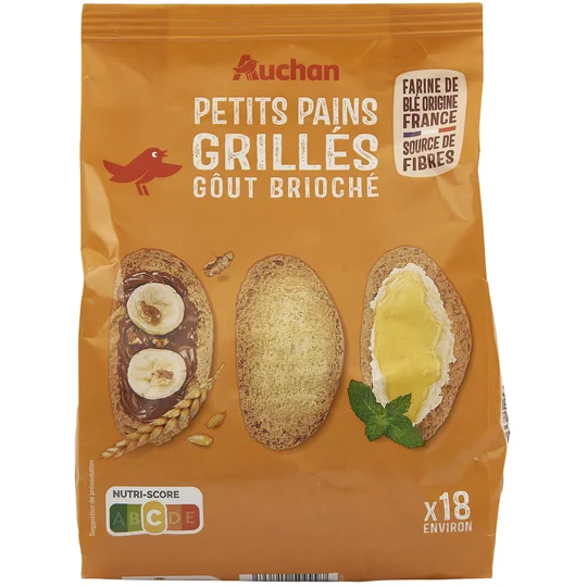 Petits pains grillés briochés
