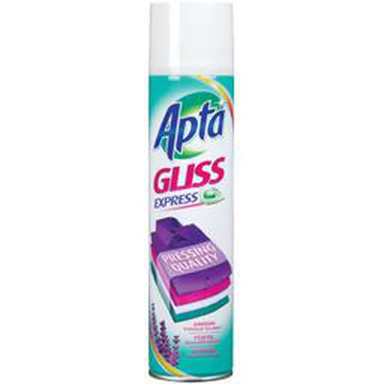 Gliss express, pressing quality, aide au repassage, amidon fraîcheur lavande, l'aérosol
