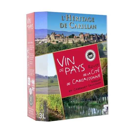 Vin rouge de pays cité de Carcassonne