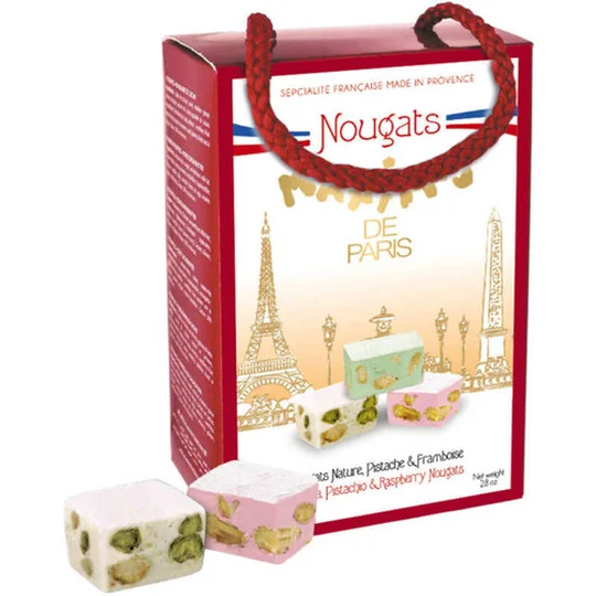 Ballotin 12 Nougats Nature Pistache Et Framboise