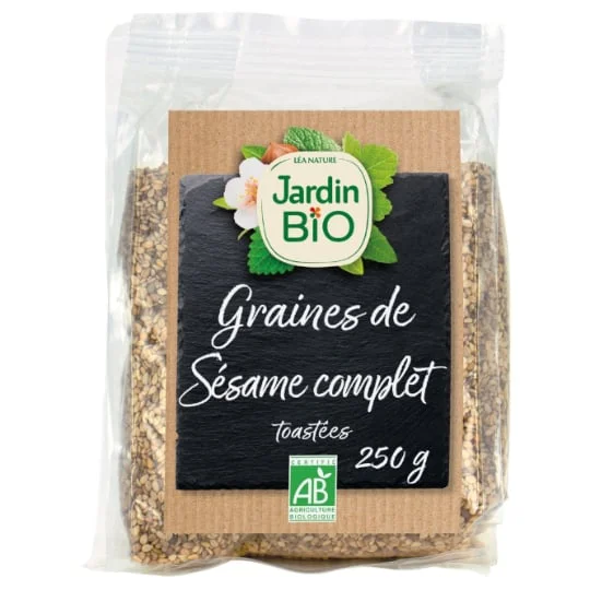 Graines de sésames complet toastées bio JARDIN BIOLOGIQUE