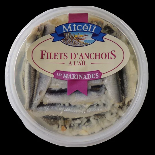 Filets d'anchois à l'ail