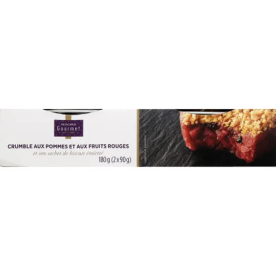 Crumble aux pommes et aux fruits rouges