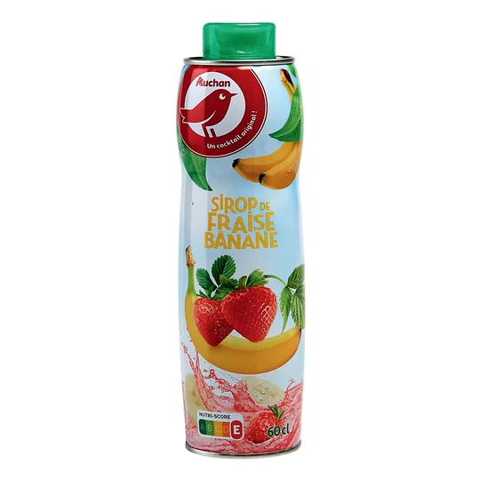 Sirop de fraise banane bidon métal