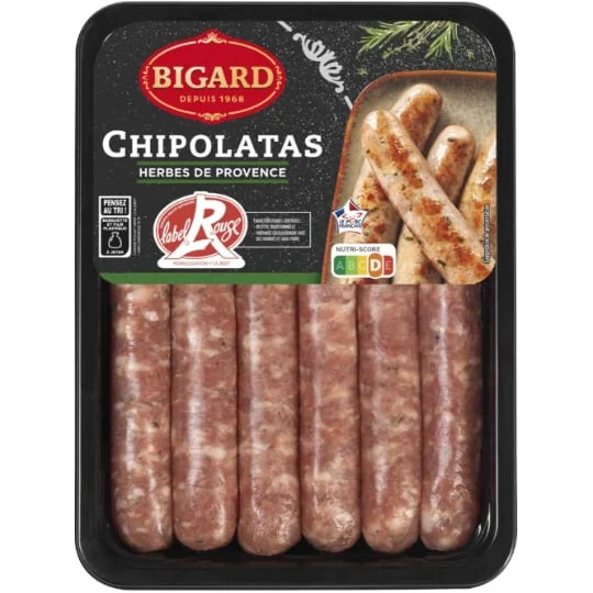 Chipolatas aux herbes de Provence Label Rouge