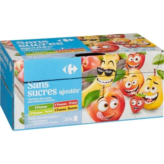 Compote assortiment sans sucres ajoutés