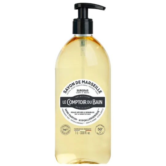 Savon Liquide Corps et Mains Surgras Hypoallergénique Peaux Sèches et Sensibles