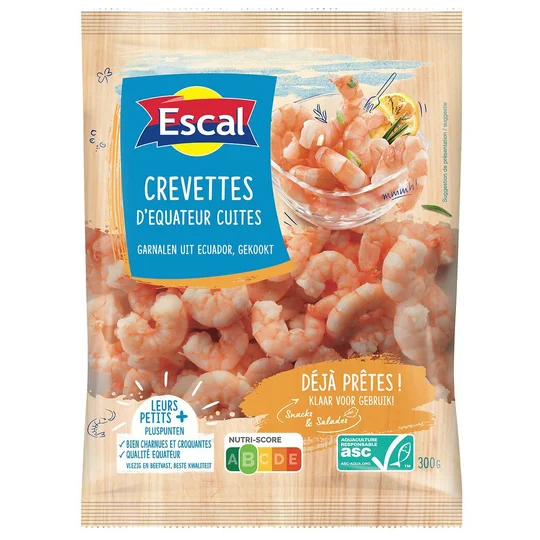 Crevettes d'équateur Cuites - ASC