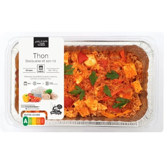 Plat cuisiné Thon à la basquaise et riz