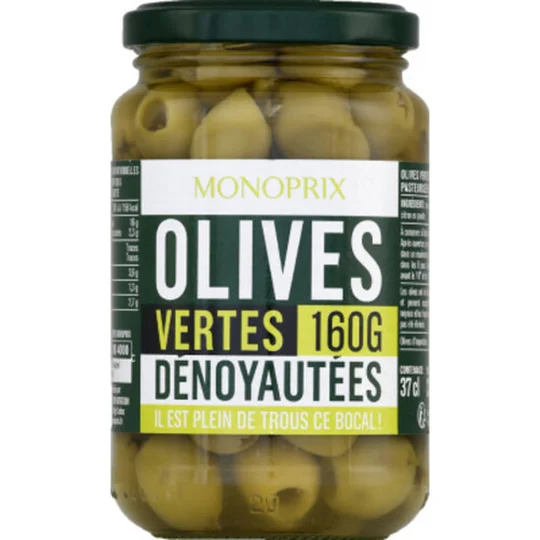 Olives vertes dénoyautées