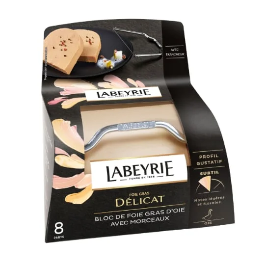 Bloc de foie gras d'oie avec morceaux