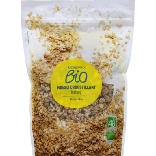 Muesli croustillant nature bio