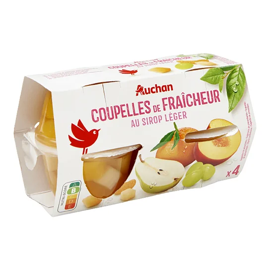 Coupelles de fraîcheur au sirop léger