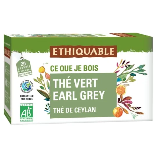 Thé vert earl grey ceylan Bio