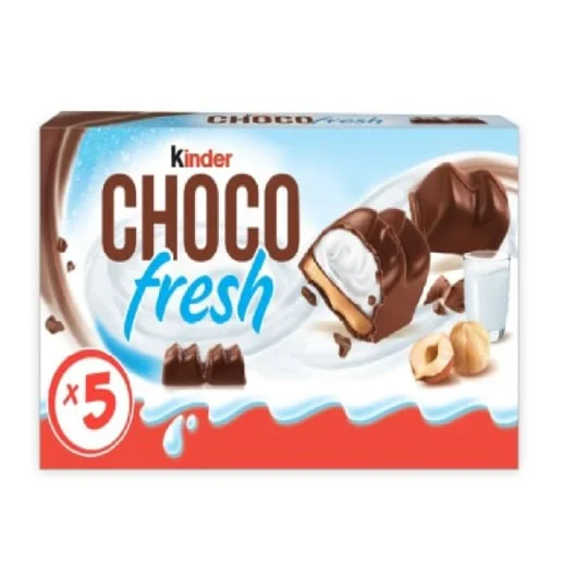 Barres chocolat au lait fourrés lait et noisette Choco Fresh