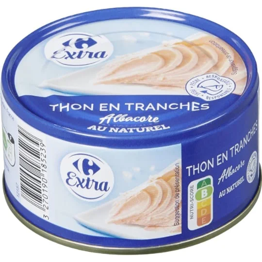 Thon en tranches Albacore au naturel