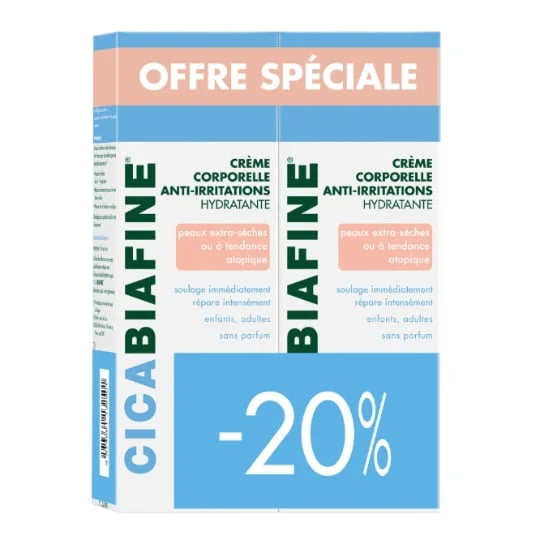 Crème duo corporelle anti-irritations hydratante