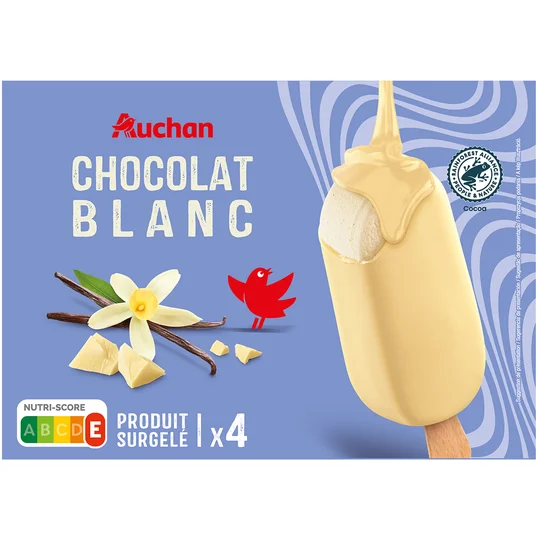 Bâtonnet glacé chocolat blanc