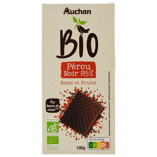 Tablette de chocolat noir 85% Pérou