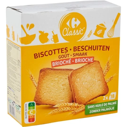 Biscottes goût brioché