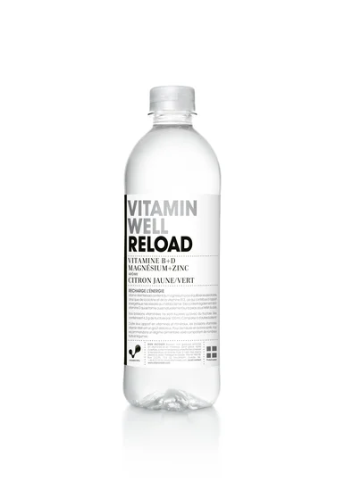 Boisson vitaminée à l'eau de source saveur citron et citron vert