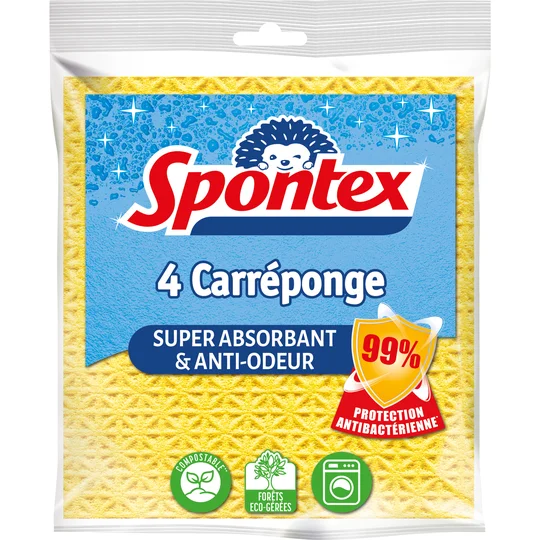Eponges carrés super-absorbant et anti-odeur