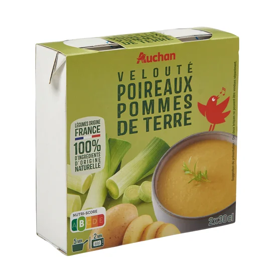 Soupe veloutée poireaux pommes de terre