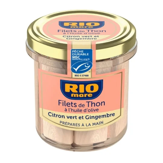 Filet de thon à l'huile d'olive citron vert et gingembre