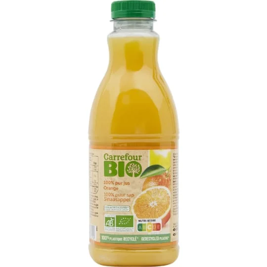 Jus d'orange bio 100% pur jus