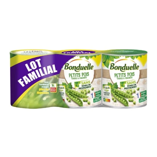 Petit pois tendres et fondants sans résidu de pesticides
