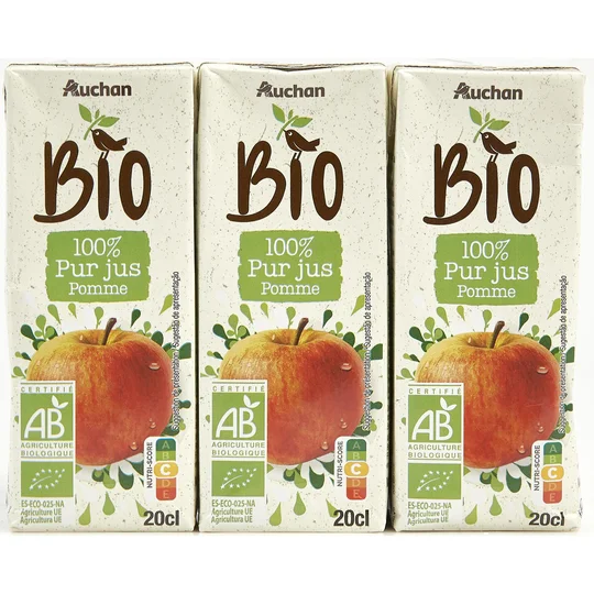 Pur jus de pommes bio briquettes