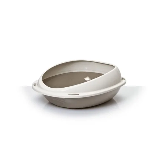 Bac à litière ovale avec rebord