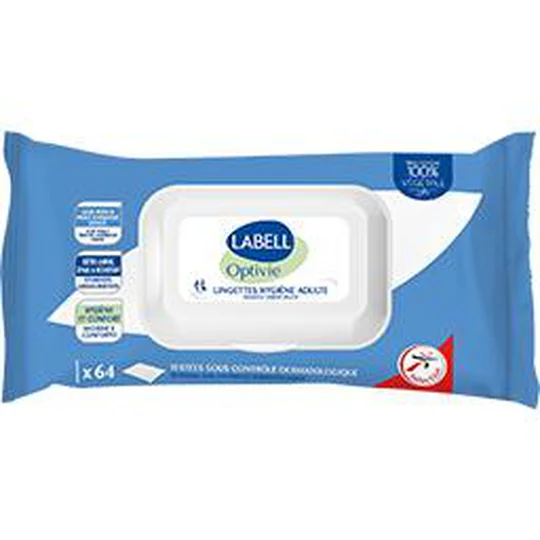 Lingettes Optivie hygiène adulte