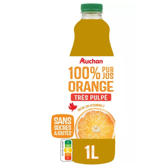 Pur jus d'orange très pulpé
