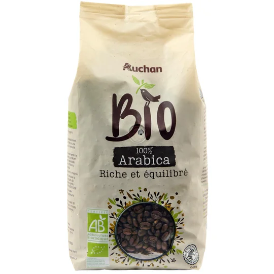 Café en grains bio 100% arabica intensité 8