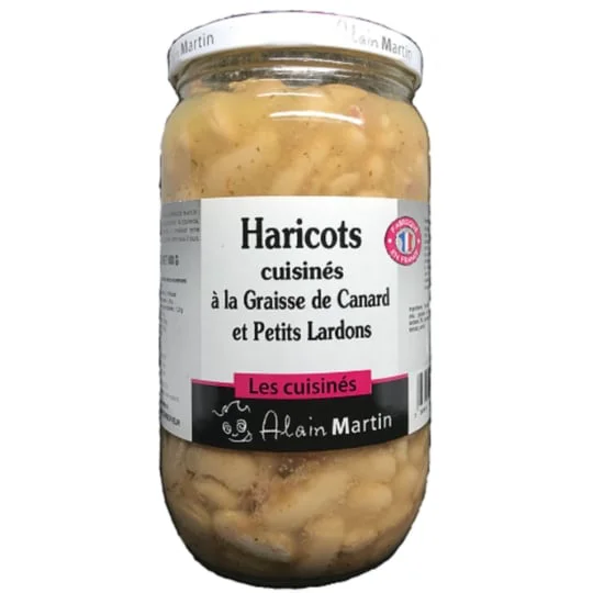 Haricots cuisinés graisse de canard