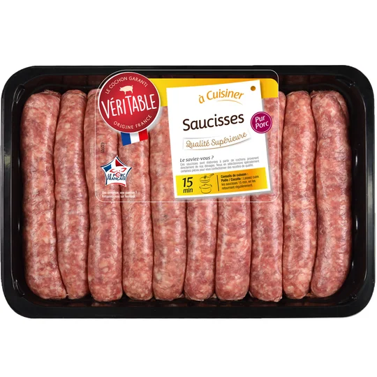Saucisses pur porc